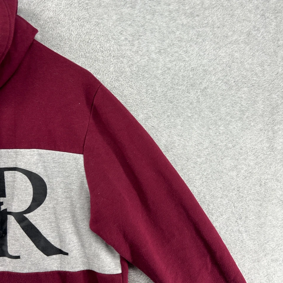 Young & Reckless Hoodie Adult Size XL Spell Out Long Sleeve Burgundy Hip Hop - Image 3 of 4