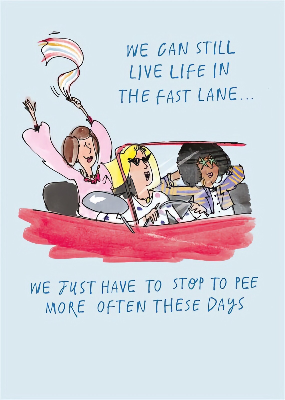 Happy Birthday Card Life In The Fast Lane Funny Humour Joke Open Female FREE P&P