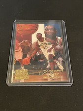 1994 Flair USA Seattle Supersonics Basketball Card #44 Shawn Kemp/Biography