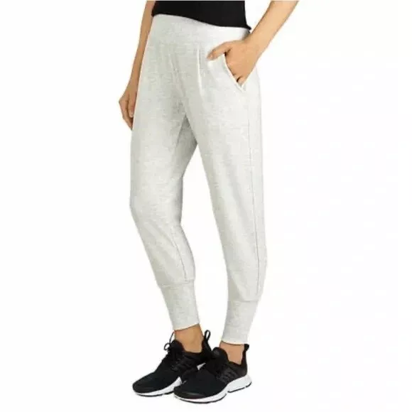 NEW Danskin Joggers W Pockets S NWT Light Gray Oatmeal Heather