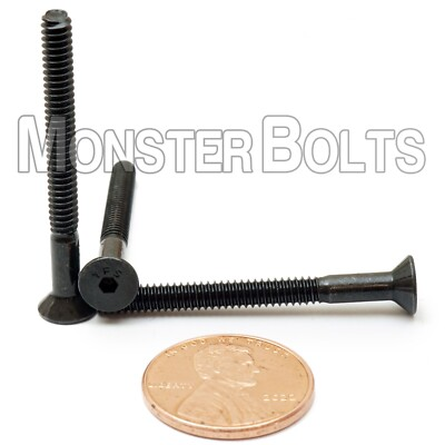 #ad #6 32 Flat Head Socket Caps Screws 82° Countersunk Alloy Steel Black Oxide SAE $18.94