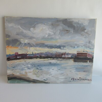 Claire Durani Nack Rensselaer NY New York Artist Original Painting waterfront