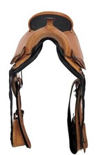 Selle Western Sans Arbre WILDRACE, 100% Cuir, Corne, Taille 12 à 18 Pouces, Neuve