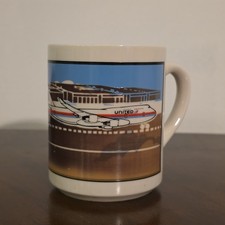 Vintage 1989 United Airlines Boeing 747 Coffee Cup Airplane Collector Atlanta