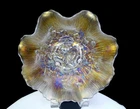 Northwood Carnival Glass Ice White Poppy Show Antique 8 7/8" Ruffled Bowl 1911–