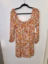 Billabong Heartland Floral Scoop-Neck Mini Dr...