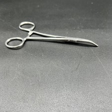 Vintage Chieftain Stainless Steel Medical Curved Forceps - Made In USA