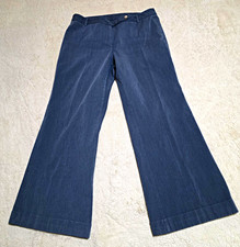 Express Women s Blue Denim Wide-Leg Pants Str...