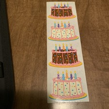 Vintage 2000 Mrs. Grossman's Stickers BIRTHDAY CAKE
