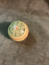 Vintage Aramith Jim REMPE training ball Q ball yellow with red and black logo