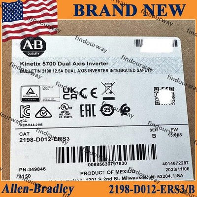 NEW PLC New 2198-D012-ERS3/B Kinetix 5700 Dual Axis Inverter Module US AB