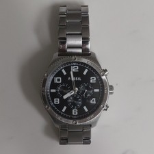 RETRO BIG 49mm MILITARY AVIATOR STYLE CHRONOGRAPH QUARTZ MEN'S WATCH "FOSSIL"