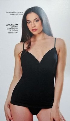Kissimo Women's Stretch Cotton Narrow Cross Shoulder Tank Top.Art.Kc201