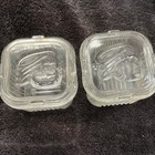 Paquete de 2 recipientes de almacenamiento de alimentos de vidrio cuadrado transparente de 8 oz con tapas de vidrio