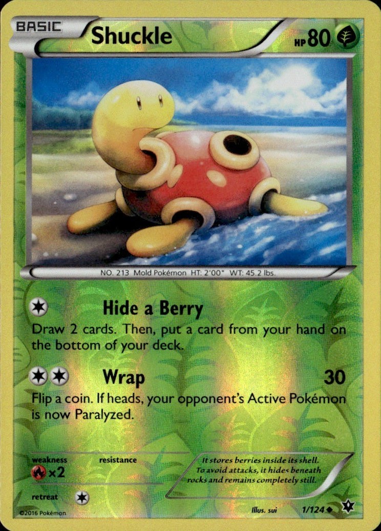 Shuckle Reverse Holo Uncommon FCO XY - Fates Collide 1/124 LP-NM