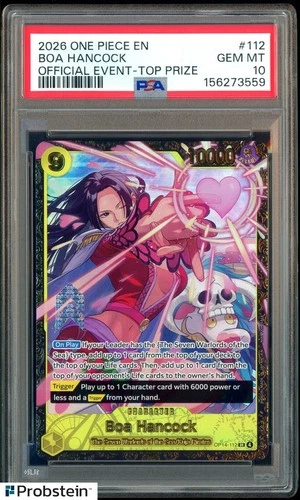 2026 One Piece Regional Championship OP14-112 Boa Hancock Top 64 Prize PSA 10