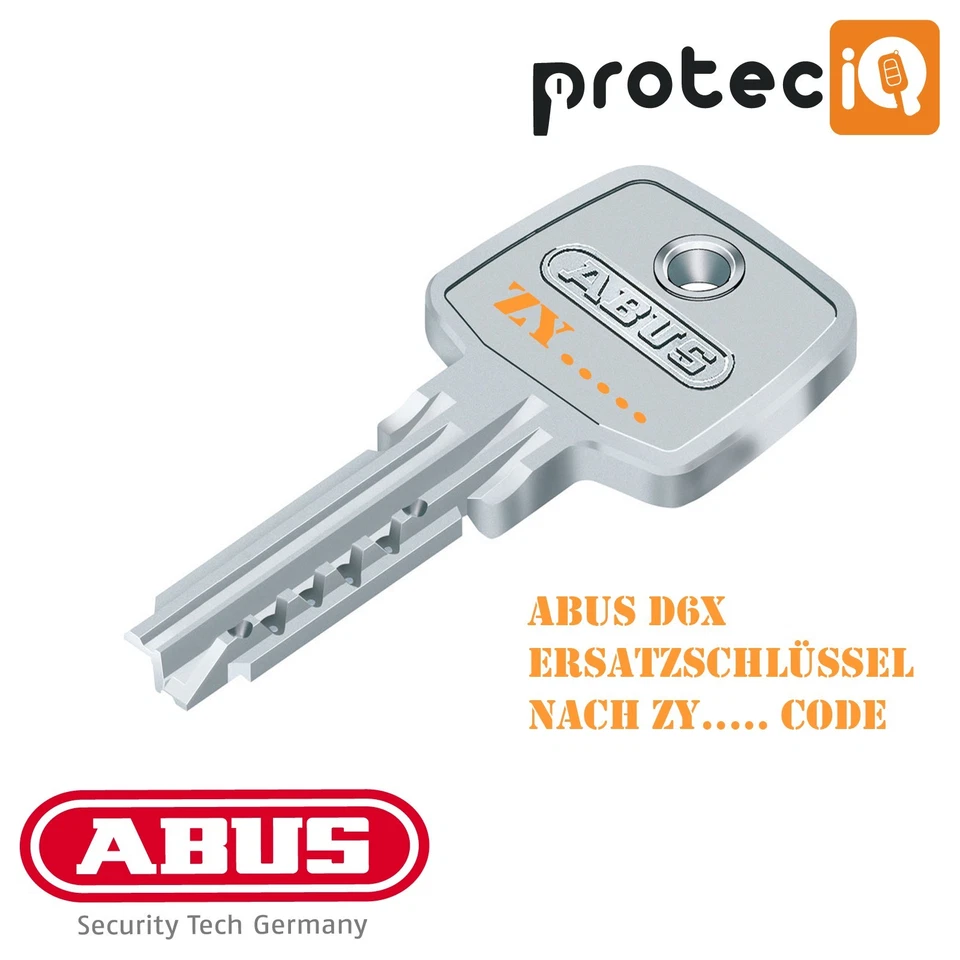 ABUS D6X Nachschlüssel nach ZY Code – CNC-gefräste Schlüsselanfertigung