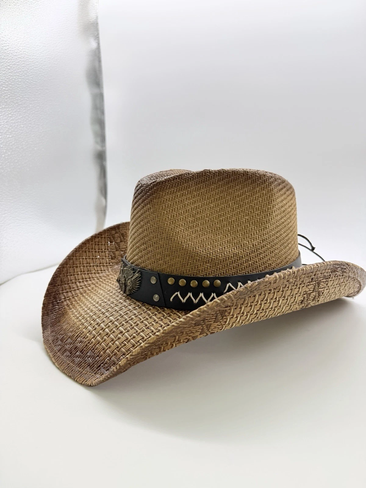 Classic Brown Summer Cowboy Hat. Handcrafted from 100% natural paper straw
Opens in a new window or