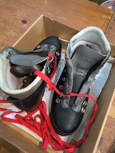 Vintage Swiss Army RAICHLE BALLI Leather Boots Hiking Mountaineering Sz- 10