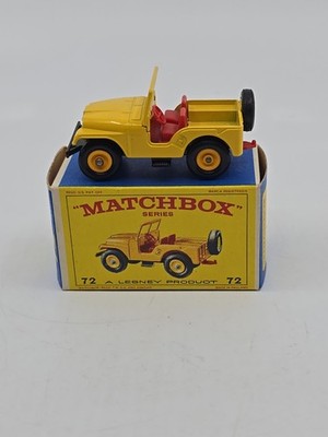 Matchbox Lesney No. 72 Standard Jeep w/ E 3 Style Original  Box Pristine! 