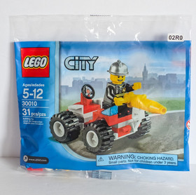 Retired Lego City Fire Sets 4992(boat), 20002 (BrickMaster/truck), 30010 (chief)