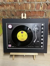 Madonna- Borderline Vinyl on Record Player Art Print Madge Pop Queen