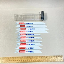 Craftsman Reciprocating Saw Blade Lot 10 Pc Bi-Metal 6" & 8" w/ Case USA