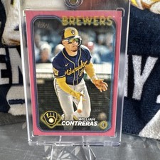 Topps 2024 Series 1 William Contreras #61 Pink /50 Milwaukee Brewers