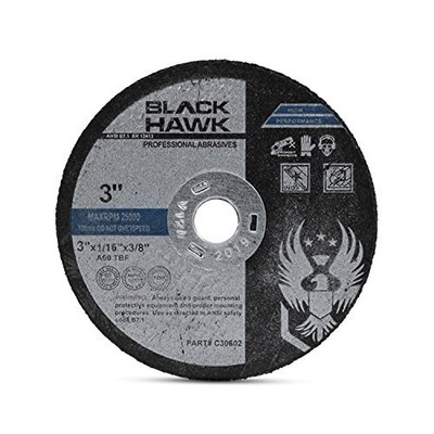 3  x 1/16  x 3/8  Metal & Stainless Steel Cut Off Wheels - 25 Pack for Die