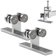 SIWOOD Electric Hoist Installation Roller Trolley 4 Wheel Silver 2 