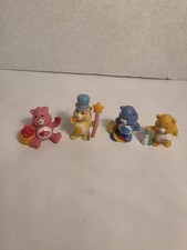 Vintage Care Bears Plastic Mini Figurines Set of 4 Lot 845H