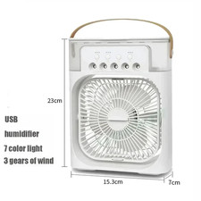 New 3 in 1 Fan Air Conditioner Small Air Cooler LED Night Light Portable