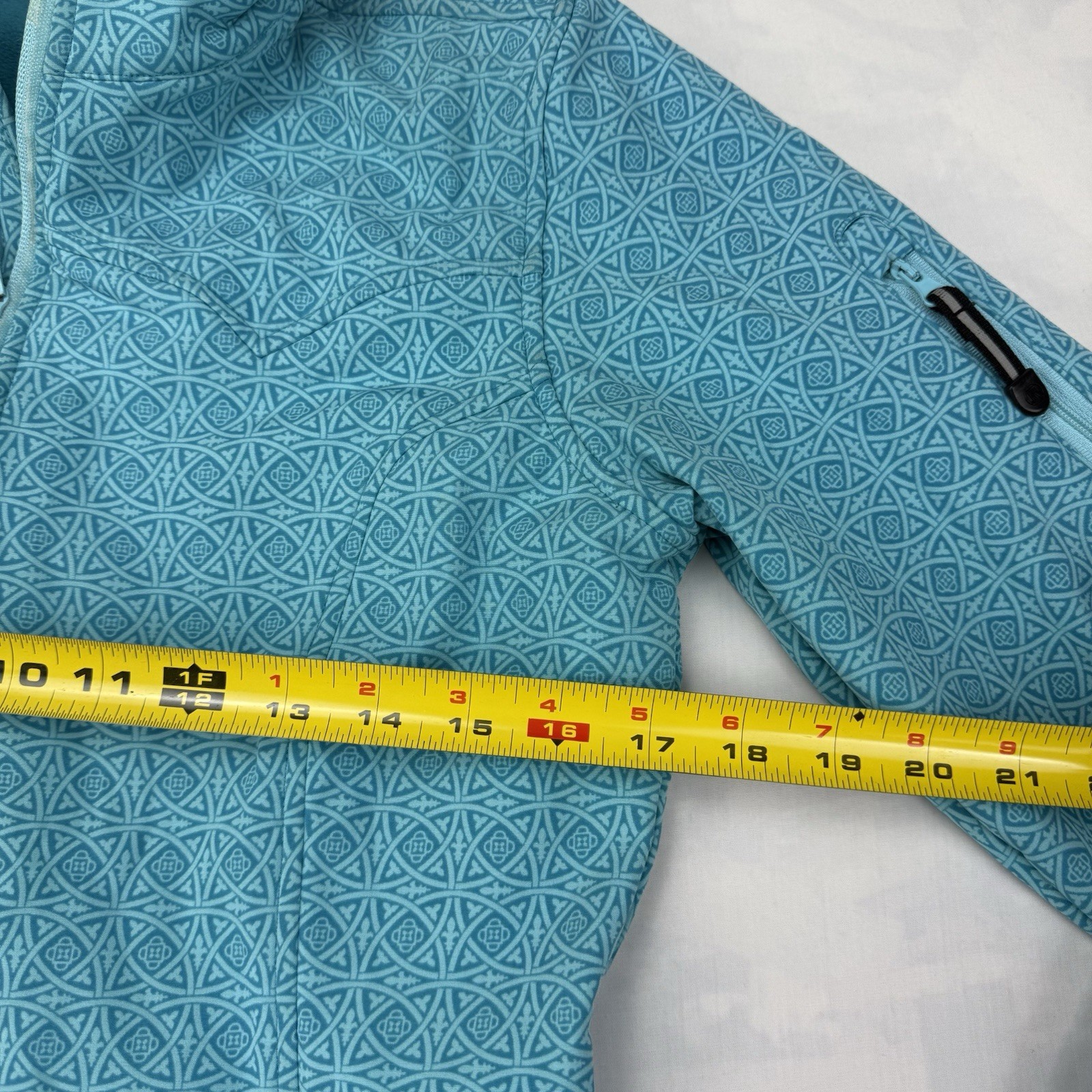 Roper Women’s Teal Softshell Jacket Medium Geomet… - image 8