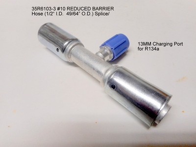 REDUCED Barrier Beadlock A/C FIitting Hose Splice #10 W/ 13 mm Port, 35R6103-3