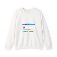 Work-Life Balance Not Found Crewneck Sweatshirt | 90s Computer Graphics, [...]