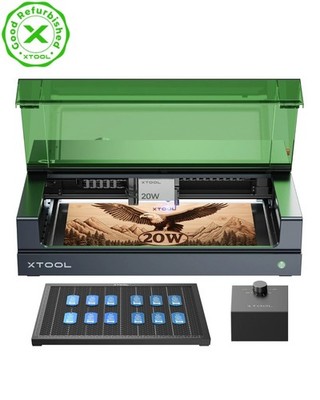 xTool S1 20W Laser Engraver, 600mm/s,Basic Bundle, Dark Green - Refurbished