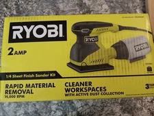 Ryobi S652DGK 2amp  1/4" Sheet Finish Sander-Green
