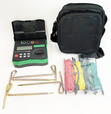 Earth Resistance and Resistivity Tester Meter with Range 0Ω~ 1500Ω 2/3/4 Wires