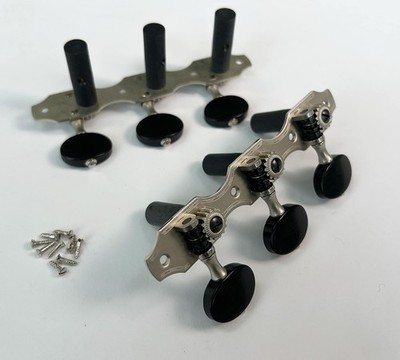 Rubner 9210-EHO Classical Guitar Tuners - Oval Ebony Buttons - Made in Germany