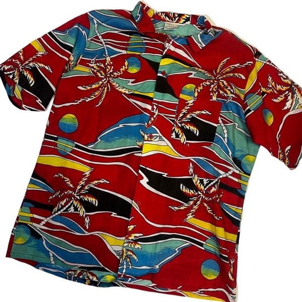 Men American Vintage Shirt Red Viscose 40 /L / 48