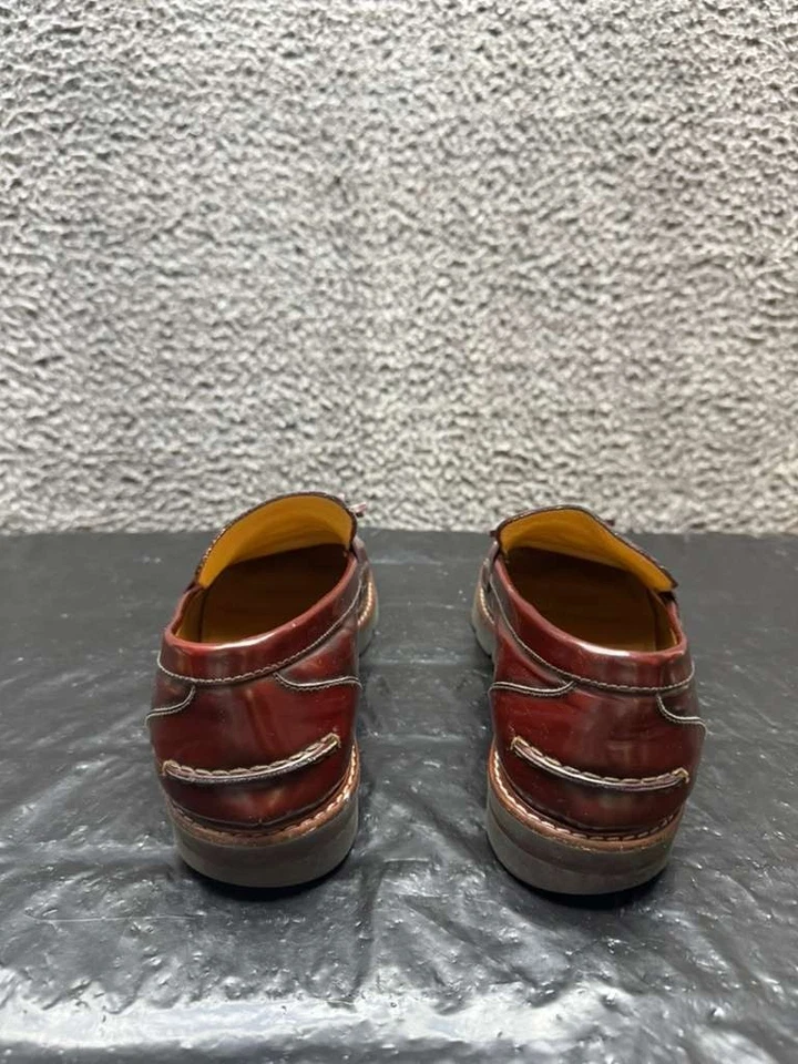 Stuart Weitzman Manila Patent Leather Tassel Loafers Burgundy Womens Size 9M US - Image 3 of 4