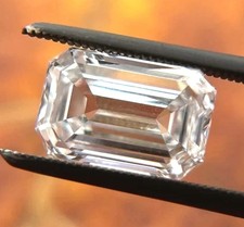 IGL Certified 4.1 Ct Emerald Cut Lab Diamond  D Color VVS1  CVD Loose Gem 5ARG