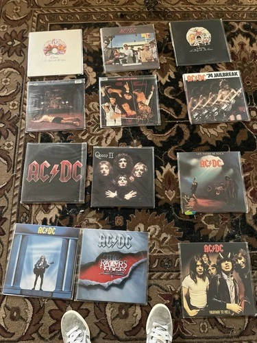 AC/DC & Queen Vinyl LP Lot Rock Hard Rock 12" Albums Who Made Who Razors Edge
