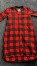 Carters Fleece Sleep Sack Baby Size 3-6 Months Boy Girl Unisex Buffalo Plaid Red