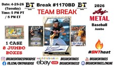 CHICAGO WHITE SOX 2026 Leaf Metal Baseball Jumbo CASE 8 BOX Break #1170BD