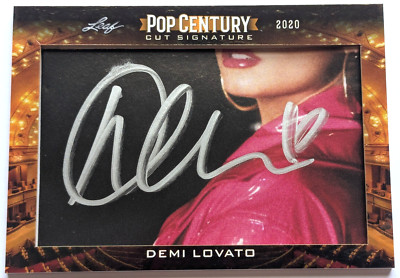 Demi Lovato 2020 Leaf Pop Century Cut Signature Autograph Card!  Singer Auto