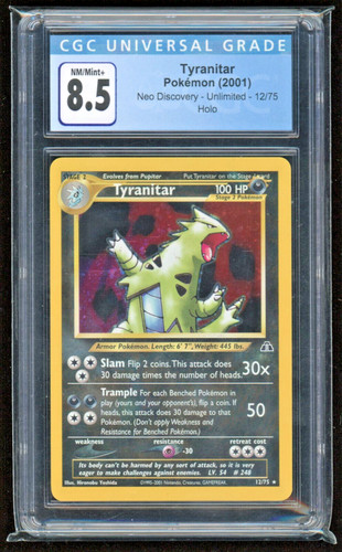 Tyranitar (Unlimited) graded CGC 8.5 for sale on eBay