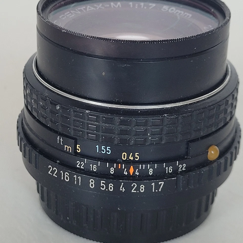 Asahi Pentax M SMC 50mm f/1.7 Standard K Mount Lens Japan Vintage w/ Filter - Image 4 of 4
