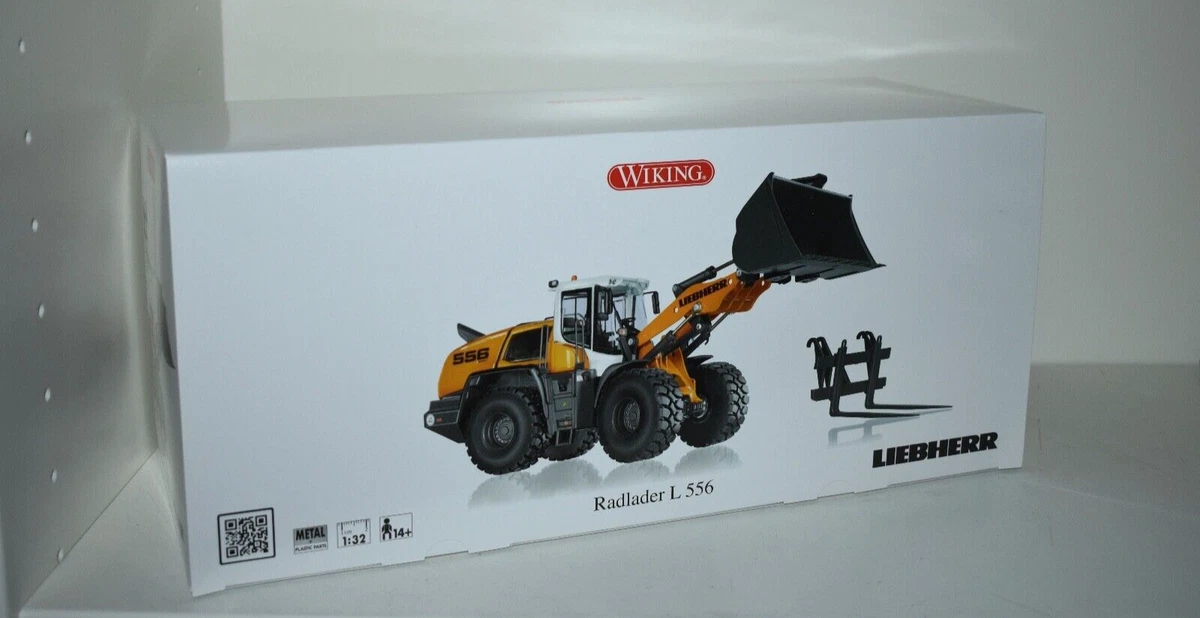Modèle Réduit De Chargeuse Sur Pneus Liebherr à L'échelle 1/87 - Marque Wiking - Couleur Jaune Colza - Neuf