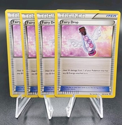 X4 Fairy Drop 99/124 XY Fates Collide Pokemon Card Trainer Playset